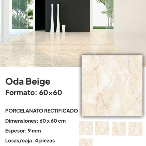 PORCELANATO 60x60 E-ODA BEIGE