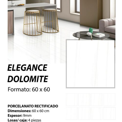 PORCELANATO 60x60 ELEGANCE DOLOMITE