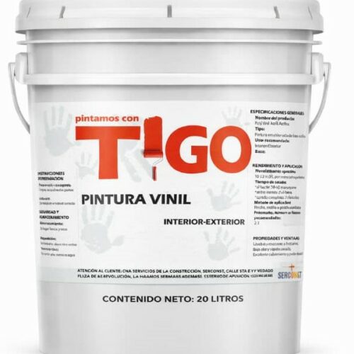 PINTURA LATEX COLOR GRIS 20 LT (TIGO)