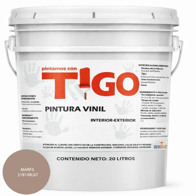 PINTURA LATEX COLOR MARFIL (TIGO)