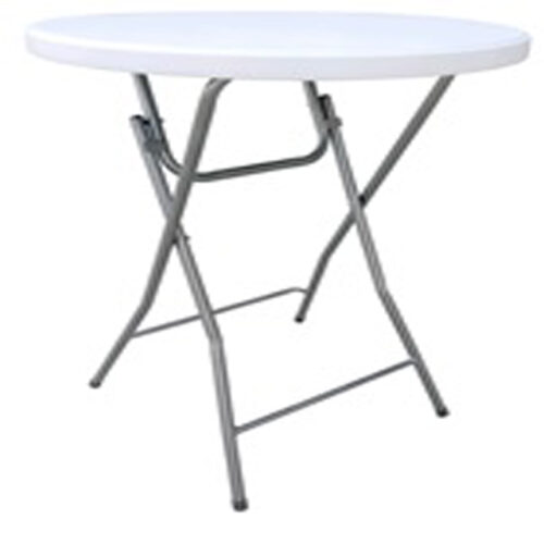 MESA ALTA REDONDA BLANCA