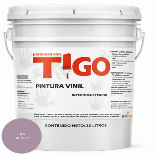 PINTURA LATEX COLOR LILA (TIGO)