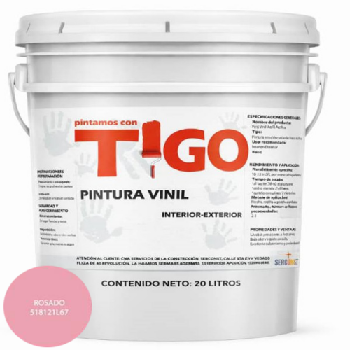 PINTURA LATEX COLOR ROSADO (TIGO)